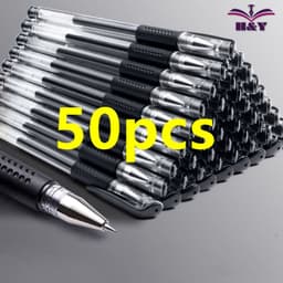 Wholesale 50 Pcs ballpen set Gel Pen black Refill ball pen sign pens tube 0.5 mm ball  pen