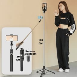 ✅1.7m Tripod for Phone Selfie Stick Bluetooth Phone Holder Monopod Portable Tripod Stand FOR TRAVEL