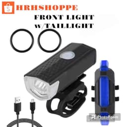 #HRHSHOPPE#USB Rechargeable Bike Lights Set, Powerful Bike Headlights, Rear Lights ALL WATERPROOF
