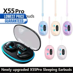 Mini X55 Invisible Sleep Wireless Earphones Sport Bluetooth Earbuds Stereo Wireless Charging Headset