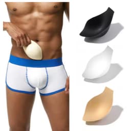 Mens Underwear Breathable Sponge Pads Swimming Trunks Briefs Cup