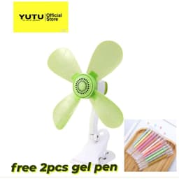 YUTU F480 High Quality Portable Clip Electric Fan 4 blades f490 f590 (free 2pcs gel pen)