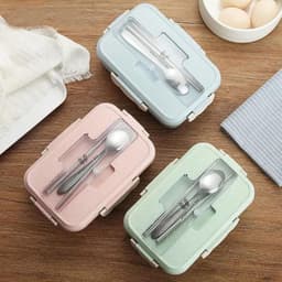 ✅100% Original TNG 1000ML Wheat Straw Dinnerware Food Storage Container Lunch Box