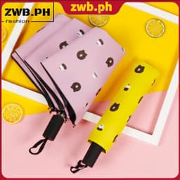 Cute Brown Bear Folded Sun Rain/Automatic Umbrella with UV Protection and Comfort for Travel