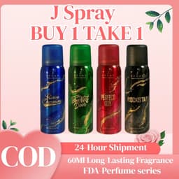 【COD】Buy 1 take 1 J-SPRAY DEO FRAGRANCE FOR MEN 60ML PERFUME NEW